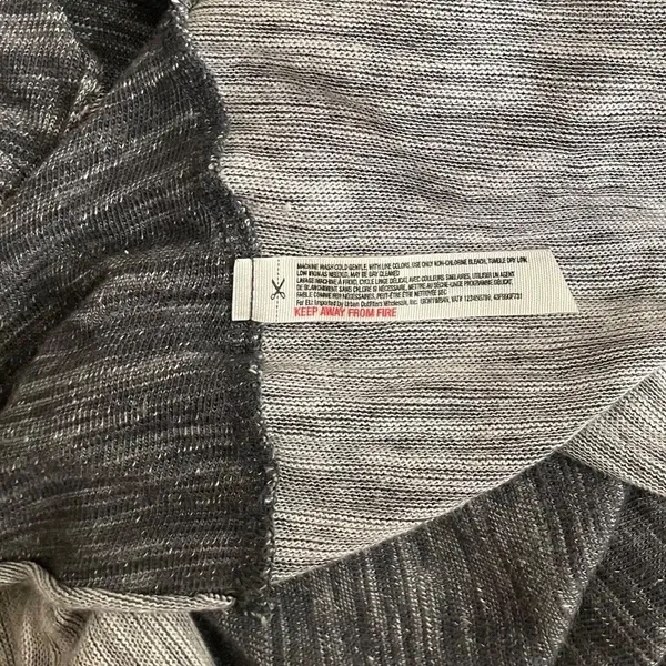 FREE PEOPLE FP Beach Cacoon Cowl Neck Knit Top Gray Space Dye X-Small Small - Image 13