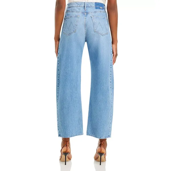 Mother Superior 34 The Half Pipe Flood Jeans Wide Leg Cropped in Material Girl - Image 2