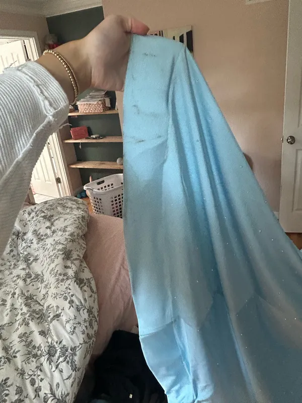 Sherri Hill 54228 Prom Dress light blue corset back rhinestone - Image 8