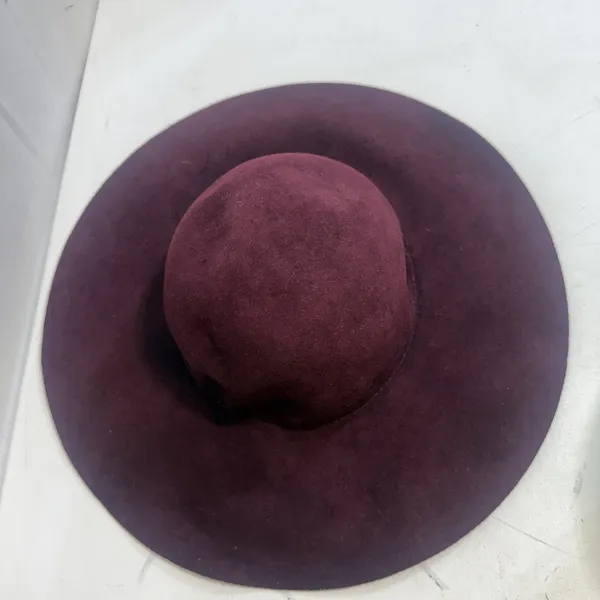 Scala Collezione Felt Floppy Wide Brim Band One Size 100% Wool Burgundy Hat - Image 3