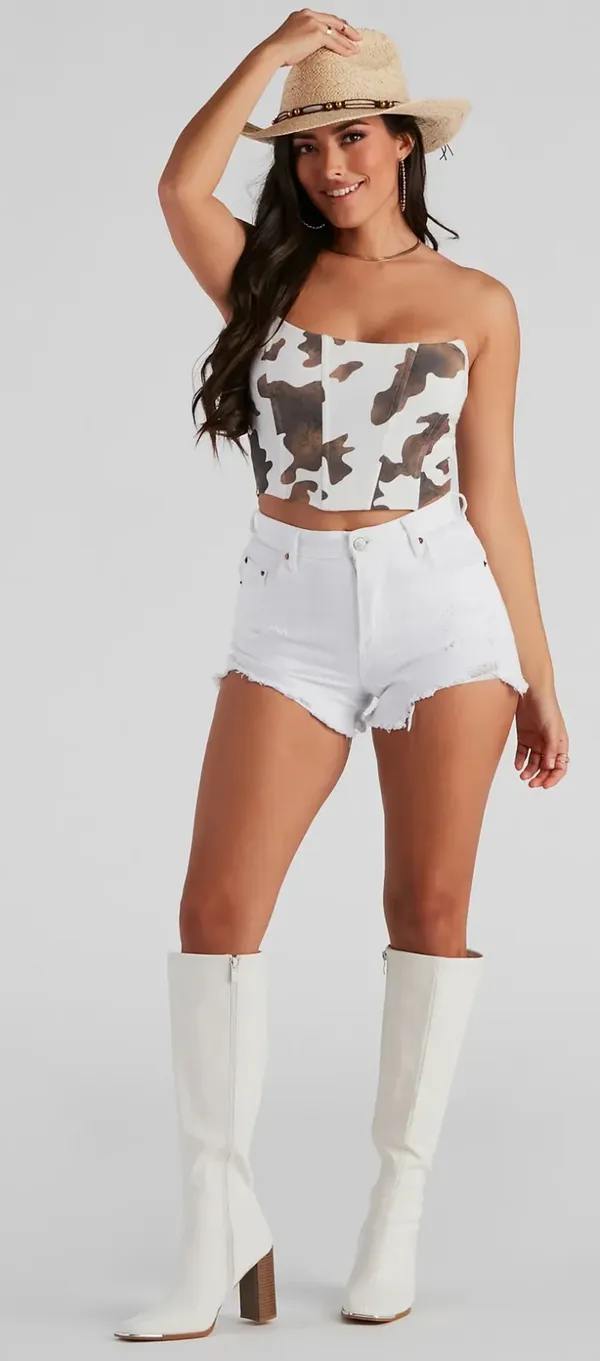 Windsor Cow Print Bustier - Image 4