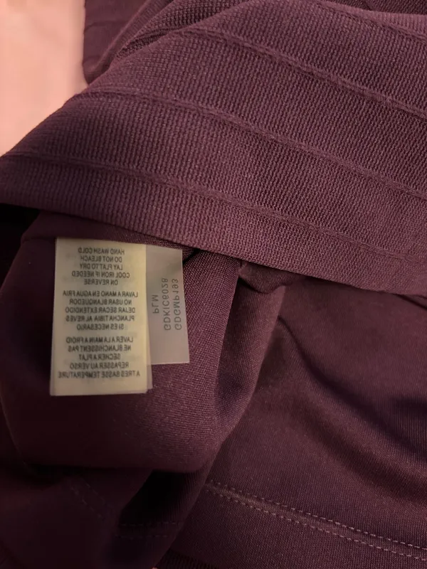 Guess Los Angeles Deep Plum Rhinestone Details Bodycon Dress Glam Date-night - Image 10
