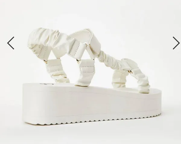 Shoedazzle White Platform Sandal - Image 3