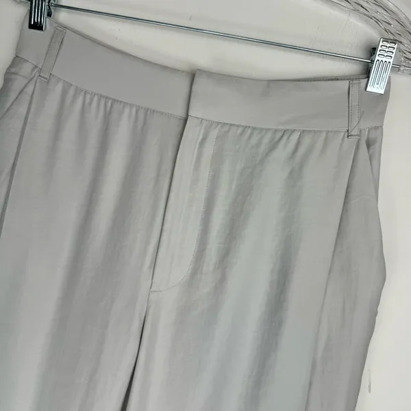 NWOT Zara High Rise Trouser Pants Sz Small Grey Wide Leg - Image 6