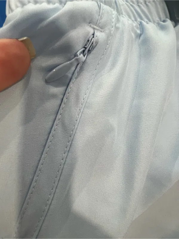 Under Armour Pale Blue Women's Athletic Shorts - Image 6