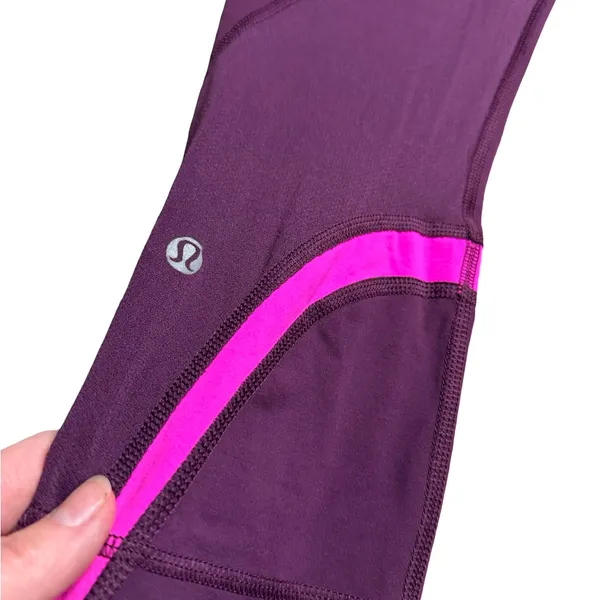 ✨🏃‍♀️ LULULEMON Wunder Under Crop Leggings Plum Pink 8‎ 🏃‍♀️✨ - Image 5