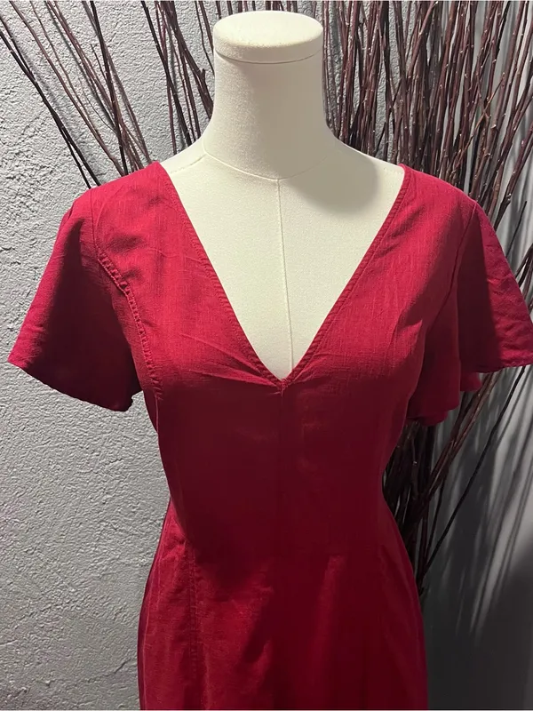 Universal Threads 🌺NWOT RED COTTON BLEND MAXI DRESS🌺 - Image 3