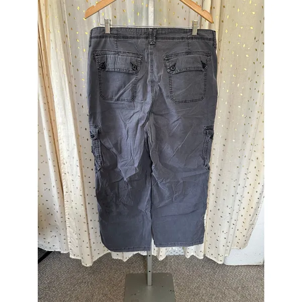 American Eagle Women's Faded Baggy Jogger Wide Leg Cargo Parachute Pants 18 - Image 6