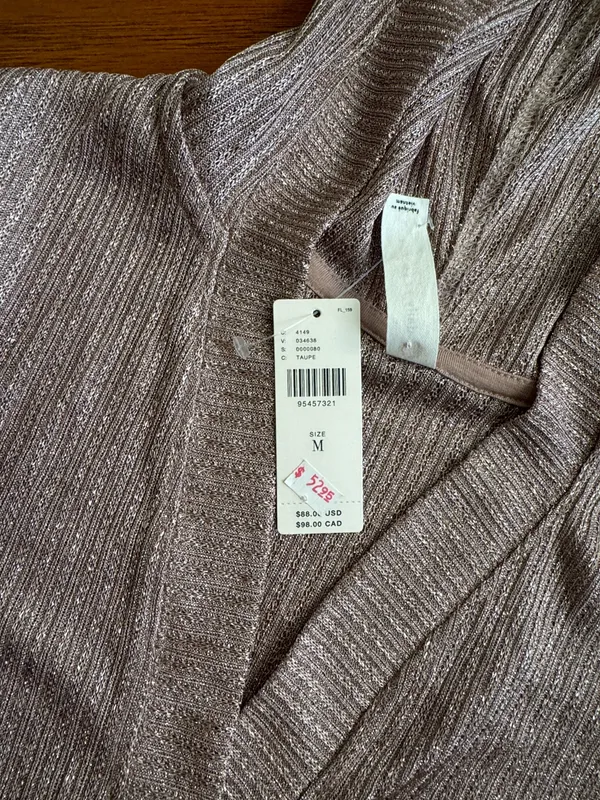 Anthropologie Daily Practice Sheer Metallic Long Sleeve - Image 10