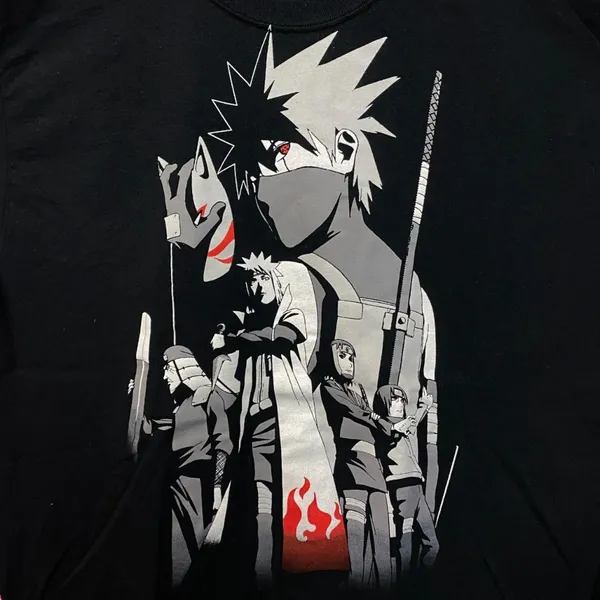 Naruto Shippuden ANBU Black Ops Kakashi Hokages Anime Tee L - Image 2
