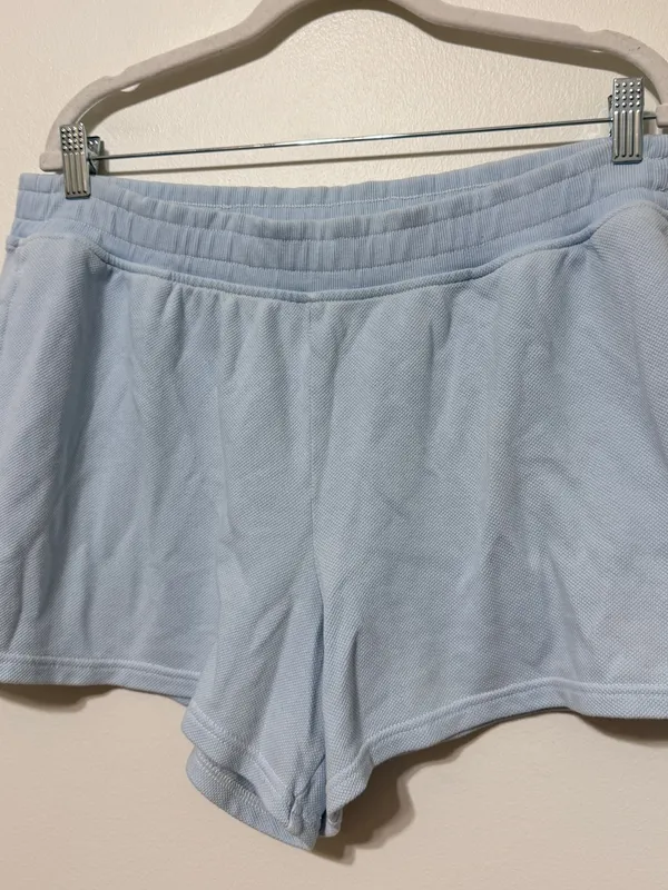 Aerie Blue Sweat Shorts Size Large Light Blue lounge - Image 3