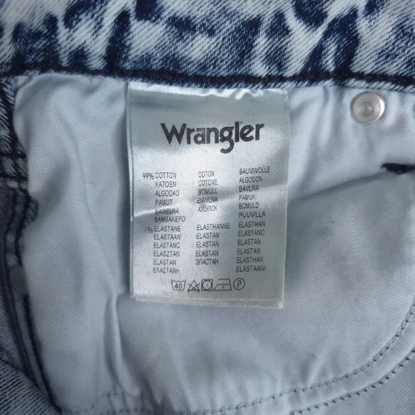 Wrangler Retro Slim Jeans Women 31x32 (31x28) Blue Acid Wash High‎ Rise Denim - Image 8