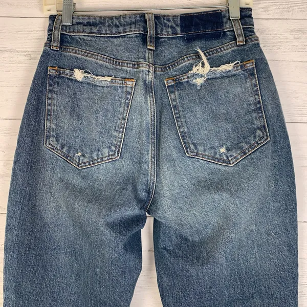 Abercrombie & Fitch Size 26/2 Curve Love The Mom Jean High Rise Distressed Ankle - Image 4