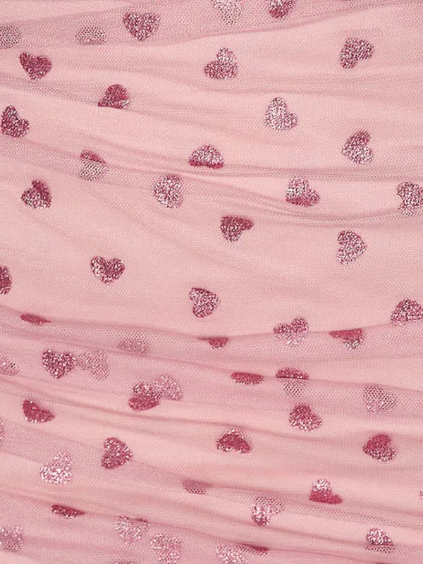 Superdown Fifi Pink Glitter Heart Strapless Mini Dress XS NWT Coquette Barbie - Image 11