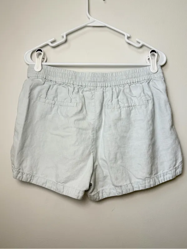 J. Crew Linen Shorts in Light Blue with Drawstring Size Small - Image 4