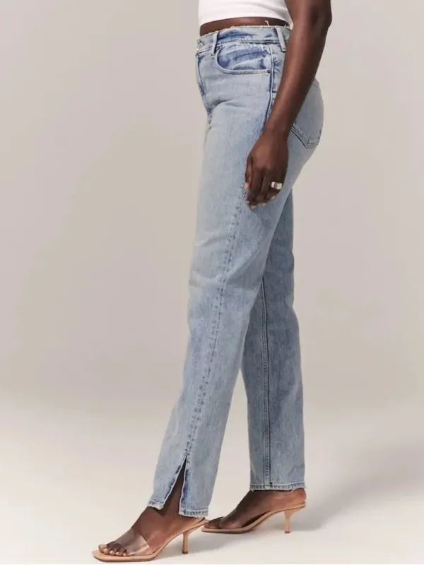 Abercrombie Curve Love 90s Straight Ultra High Rise Split Ankle - Image 2
