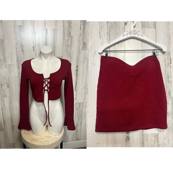 Two piece set Red Size L - Image 2