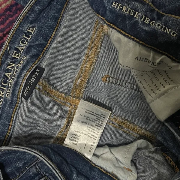 American Eagle Super Stretch Hi-Rise Jeggings, Size 0 - Image 4