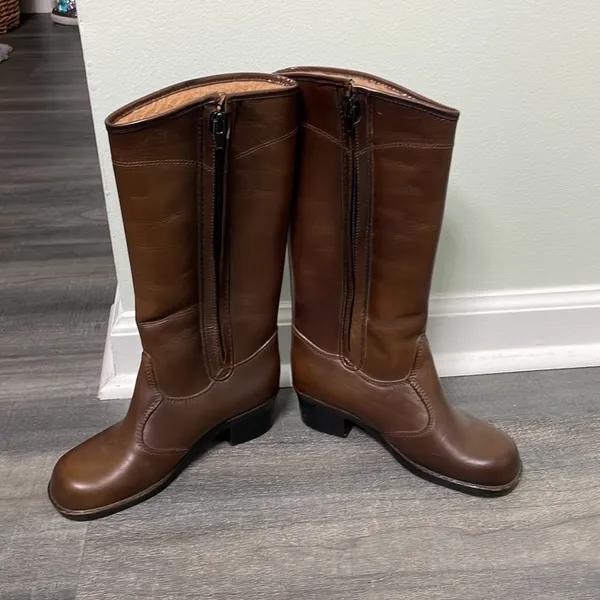 Rare vintage Dunham eskipets brown lined zipper boots size 5 - Image 3