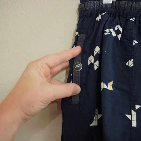 Hei Hei Anthropologie Navy Origami Print‎ Jogger Pants Size Medium Lightweight - Image 5