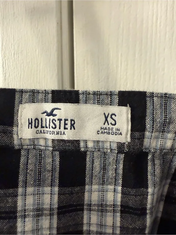 Hollister Black and White Plaid Sleeveless Dress - Image 2
