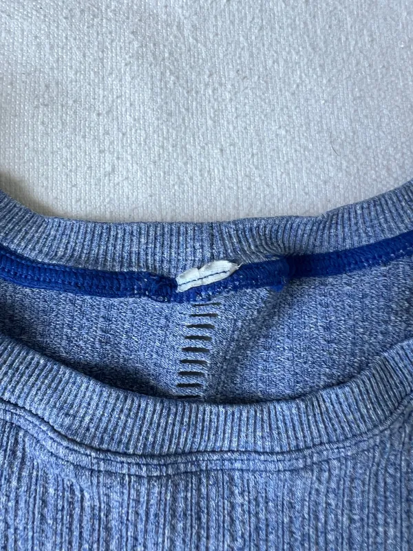 Alo Blue Ribbed Long Sleeve Workout Shirt - Image 5