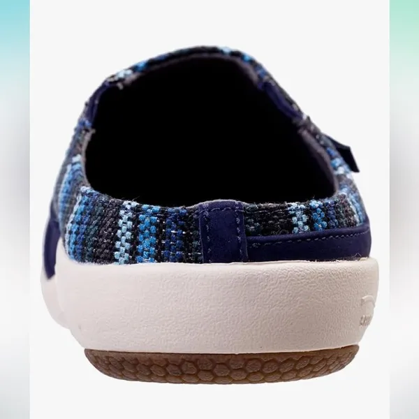 Spenco‎ Orthotic Nubuck Mules Siesta Nuevo Stripe Navy - 9 Wide B22A - Image 3
