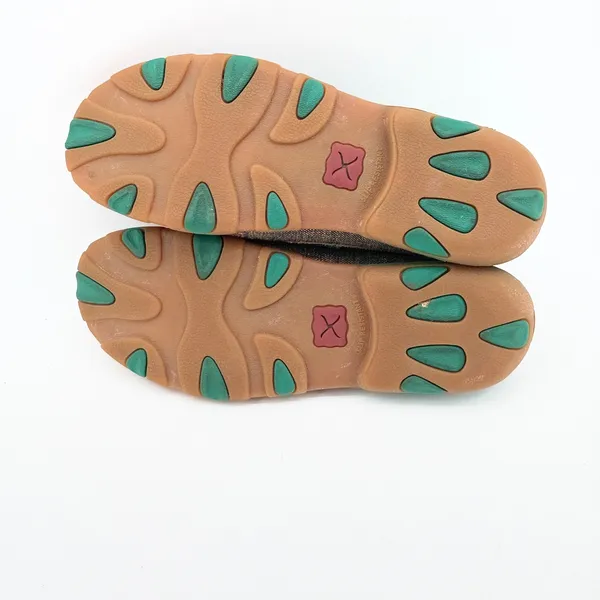 Twisted X EcoTWX Driving Moc WDM0085 Gray Teal Canvas Boat‎ Shoes Womens 7M - Image 9