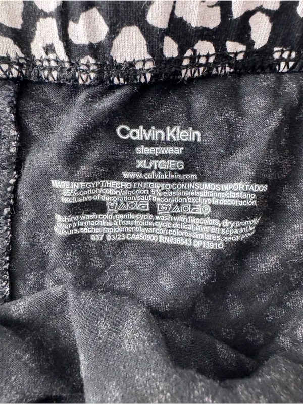 Calvin Klein Black & White Leopard Print Cami Short Pajama Set xl - Image 10