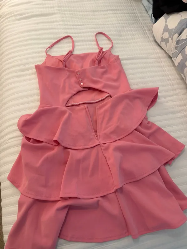 Pink ruffle mini dress - Image 2