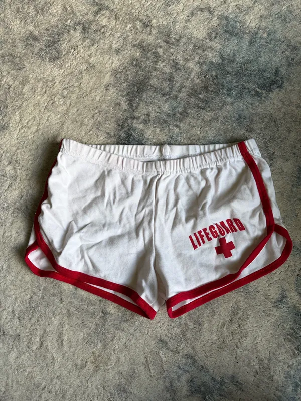 Lifeguard Sweat Shorts White Size L - Image 2