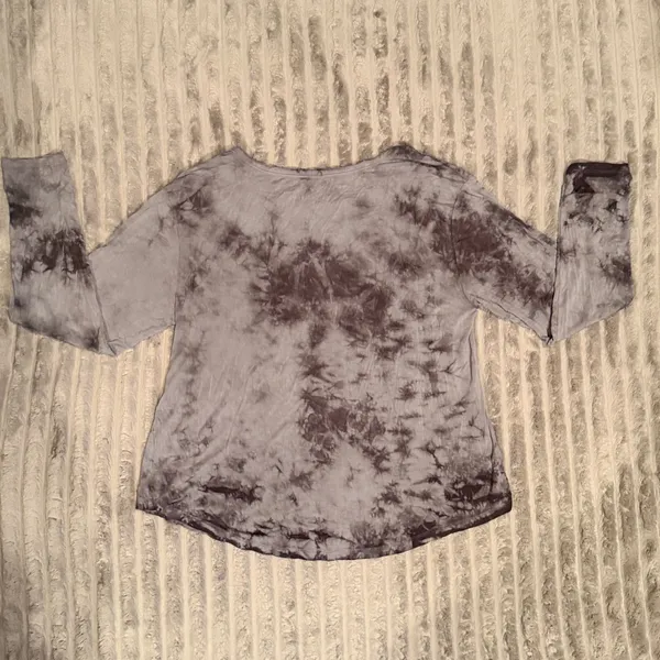 American Eagle‎ Soft & Sexy Grey Tie Dye Long Sleeve Top L - Image 6