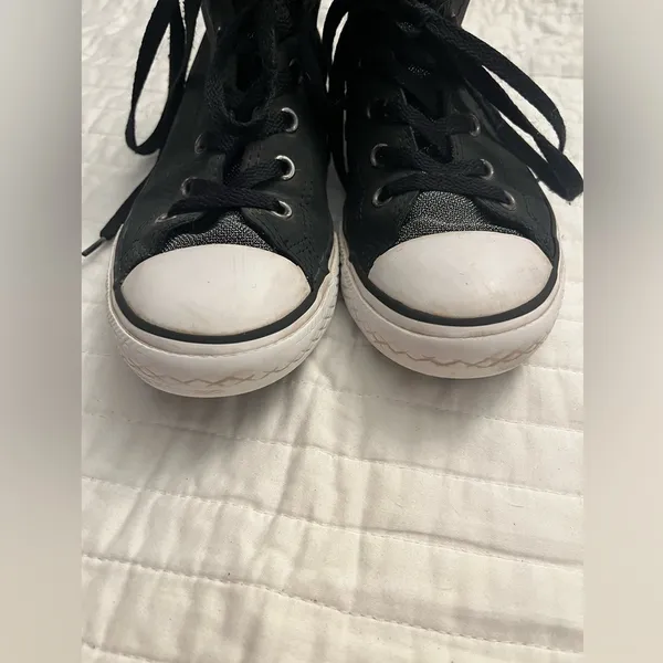 Converse Chuck Taylor All Star Glitter Leather High Top Sneaker - Image 4