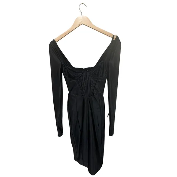 House of CB Grazia Long Sleeve Satin Corset Dress NWOT Size‎ XS - Image 9