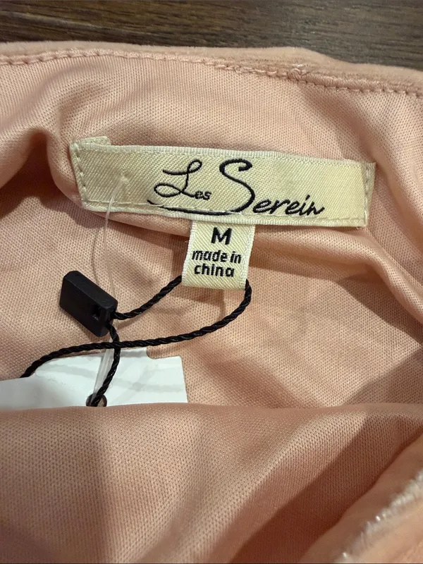 Les Serin Sleeveless Mock Neck Velvet Top - Blush Size Medium NWT - C67-101 - Image 3