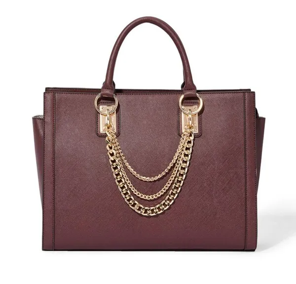 JustFab Bradley Satchel Plum Handbag 👜 - Image 2