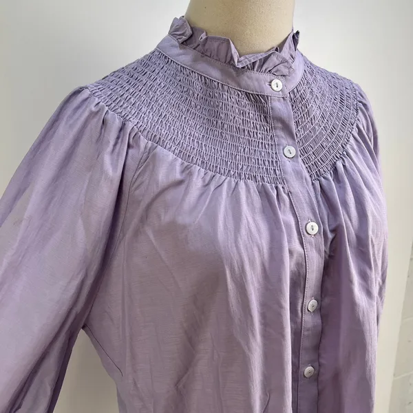 Pomander Place Emory Smocked Lilac Top - Image 2