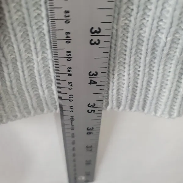 Full Circle Trends Hooded Knit Tunic Top or Sweater Dress Grey Sz M Casual Cozy - Image 8