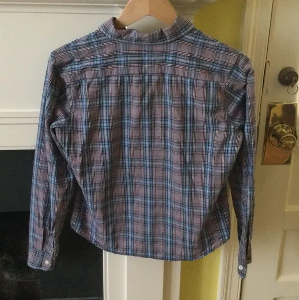 American Eagle Vintage Plaid Purple Button Down Shirt - Sz Medium - Image 2
