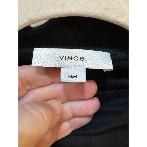 VINCE Knot Pima Cotton Black Sheath‎ Dress Tie Waist Size M, NEW NWOT, MSRP $225 - Image 6