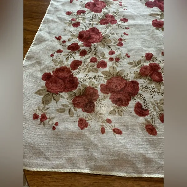 Laura Ashley Floral Square Polyester Scarf Cottagecore Vintage Made In Italy - Image 6