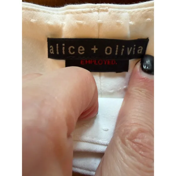 Alice + Olivia Pants Women Small White Tailored Trousers‎ Ankle Preppy Career - Image 7