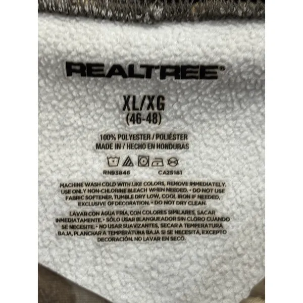 Realtree Tan/Green Pullover Long‎ Sleeve Hoodie Logo Graphic Size XL Unisex - Image 2