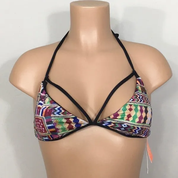 ROXY reversible multicolored bikini top. NWT - Image 8