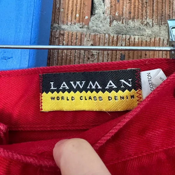 80s Vintage Lawman High Rise Jeans - Image 5