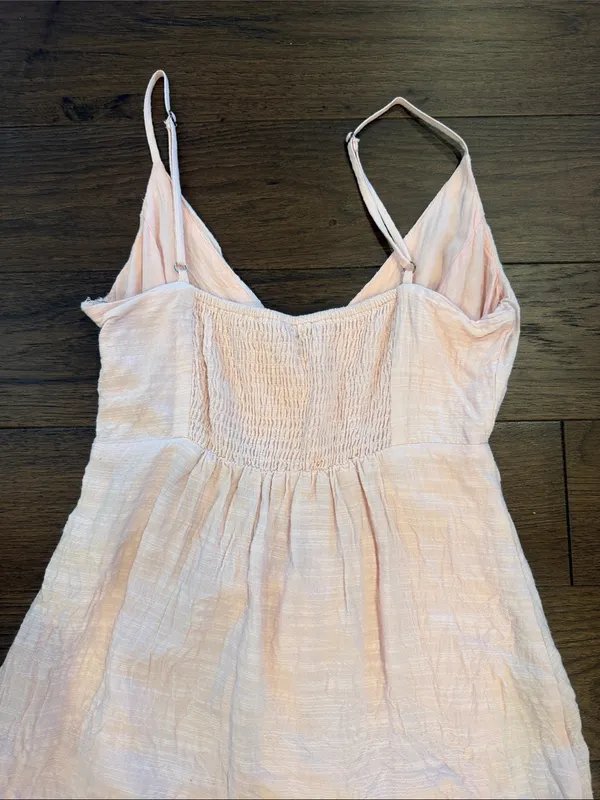PacSun Lottie Moss Pastel Pink Ruffle Wrap Mini Dress - Size XS - C33-083 - Image 8