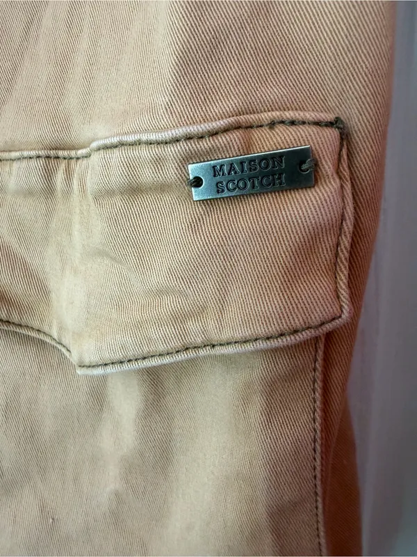 Maison Scotch- Scotch and Soda lightweight camel brown moto jacket- see sizing - Image 4