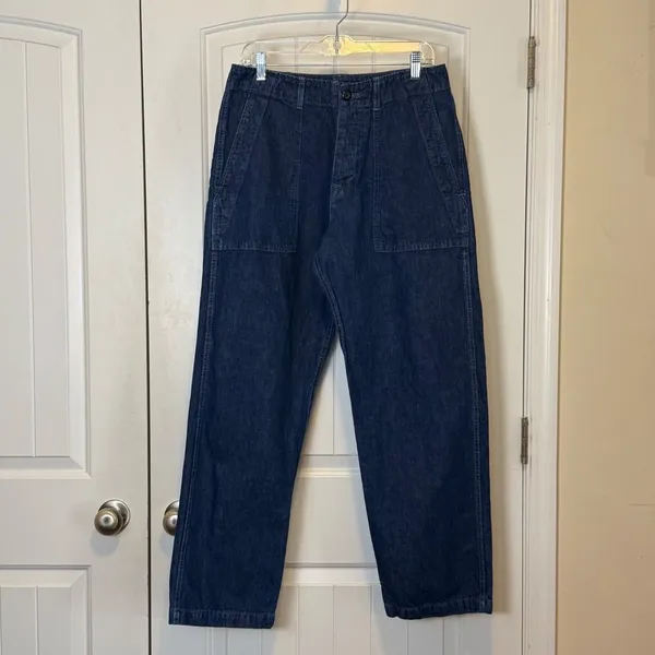Imogene + Willie Cotton Linen Utility Trousers Jeans M Military Workwear Artisan - Image 2