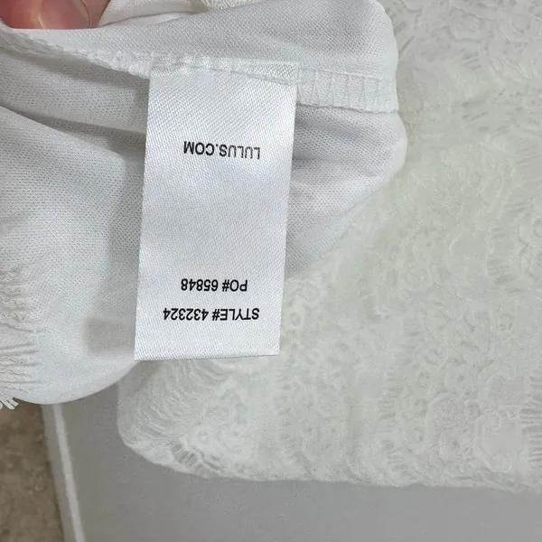 Lulus Take Me to Brunch Ivory Lace Shift Dress Wedding Bridal Party Small NWT - Image 10