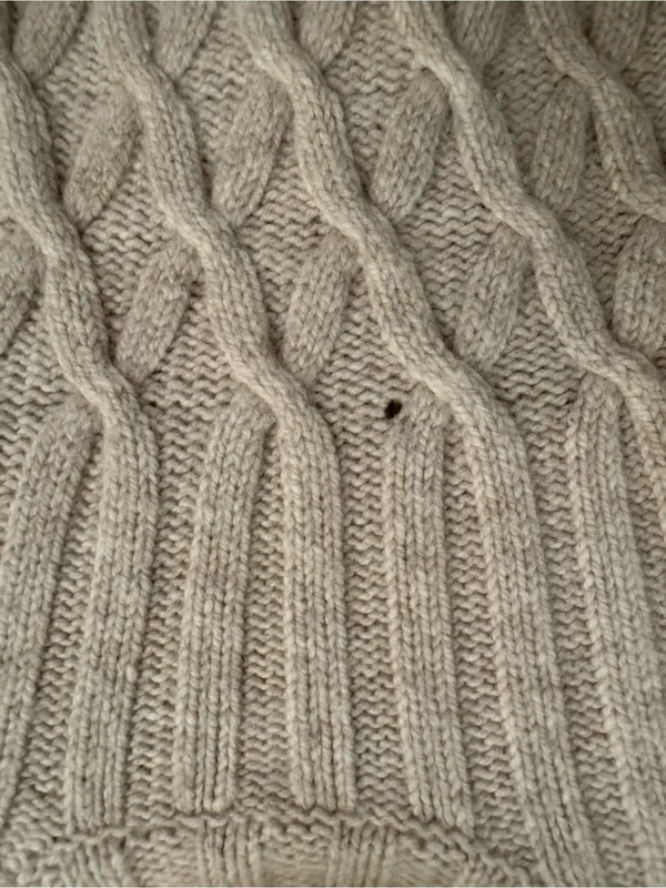 Fisherman Women’s Med Wool Cashmere Turtleneck Cable Knit Sweater Ireland FLAW - Image 12
